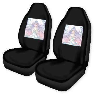 Discover Ethereal Fantasy Girl with Flowing Hair Car Seat Covers