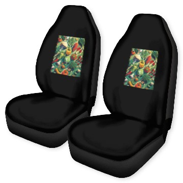 Discover Vibrant Vegetable Garden Illustration Car Seat Covers