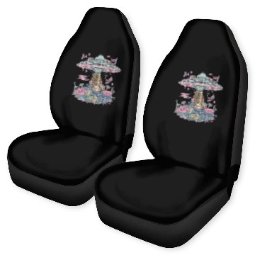 Discover Galactic Blossom UFO Design Car Seat Covers