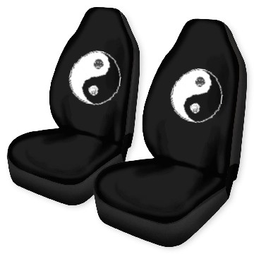 Discover Yin-Yang Tao Lotus Symbol Design Car Seat Covers