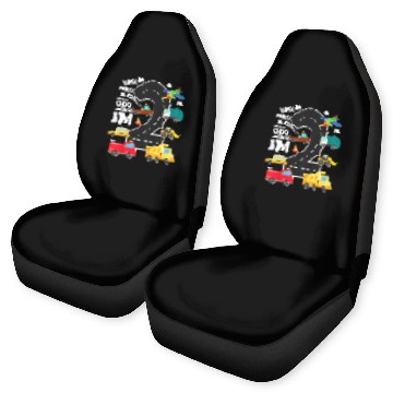 Discover Kids Birthday 2 Traffic Vehicles Number Two Design Car Seat Covers