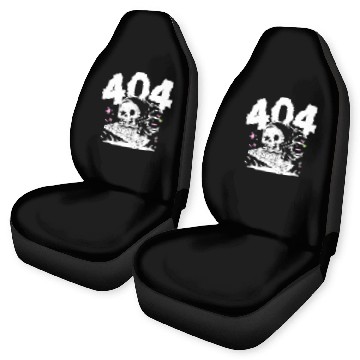 Discover Skull Cartoon Emergency 404 Error Design Car Seat Covers