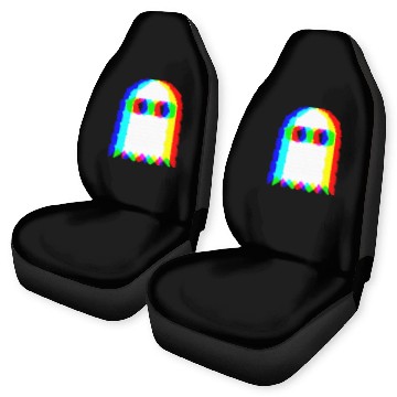 Discover Trippy Ghost Vaporwave Halloween Rave EDM Music Car Seat Covers