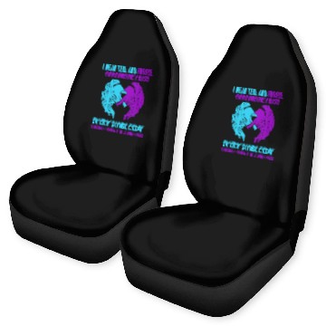 Discover I Wear Teal and Purple for Someone Suicide Awarene Car Seat Covers