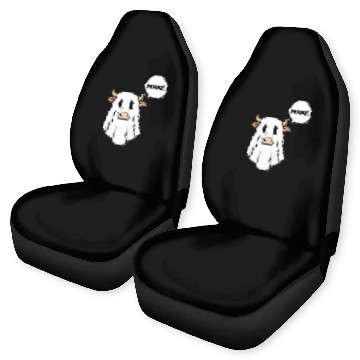 Discover Funny Ghost Cow Car Seat Covers