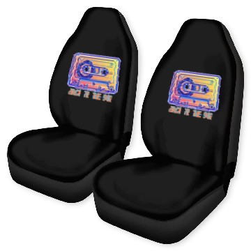 Discover Back to the 90s Retro Cassette Tape Car Seat Covers