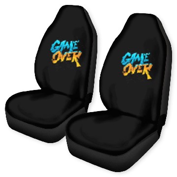 Discover Graffiti Style Game Over Design Car Seat Covers