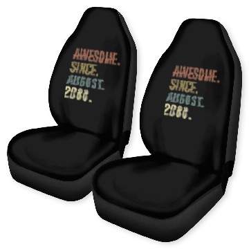 Discover 21St Birthday Retro Vintage Awesome Since August 2 Car Seat Covers