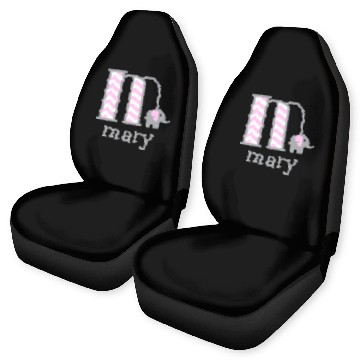 Discover Baby Girl Chevron  Elephant Monogram m Car Seat Covers