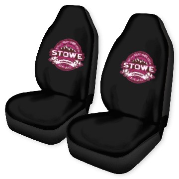 Discover Stowe Logo Raspberry Dark Car Seat Covers
