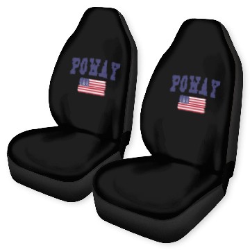 Discover Poway US Flag Car Seat Covers