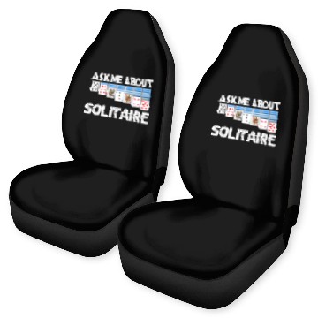 Discover Solitaire Gift For Men Women Card Game Player Soli Car Seat Covers