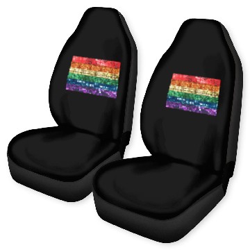 Discover sequin pride flag Car Seat Covers