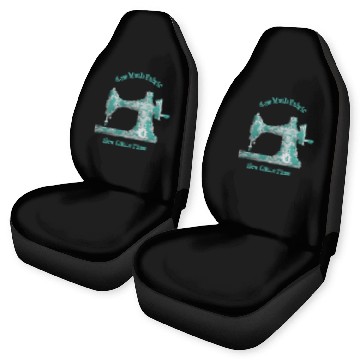 Discover Teal Damask Sewing Machine Plus Size Car Seat Covers