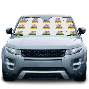 Discover Cow Pet Strawberry Cow Design Baseball Tees Car Sun Shades