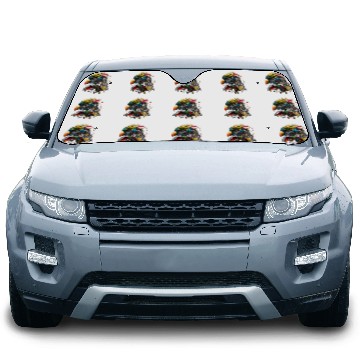 Discover Parrot Colourful Polygon Animal Print Art Car Sun Shades