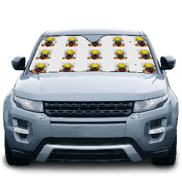 Discover Construction Worker American Pit Bull Terrier Laborer Dog Baseball Tees Car Sun Shades