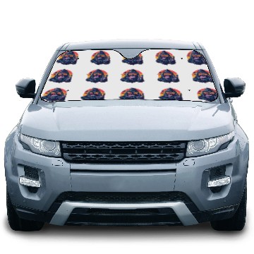 Discover Gorilla on Vacation with a Sunset Peace Sign Car Sun Shades