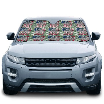 Discover US Happy Independence Day 4th July Flag Eagle Car Sun Shades