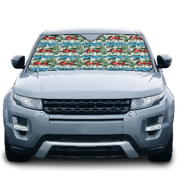 Discover Fuckin' Maniac (Red, White and Blue version) Car Sun Shades