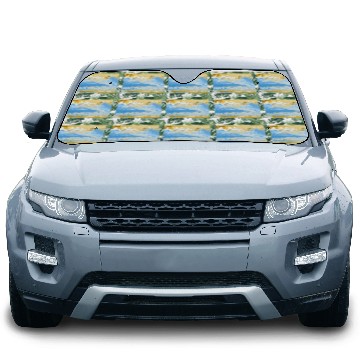 Discover Golden Blue Mountain Lake Car Sun Shades