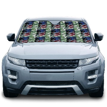 Discover Patriotic Christmas Decorated Christmas Tree Car Sun Shades