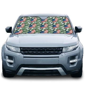 Discover USA Flag In The Wind Car Sun Shades