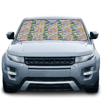 Discover A goat and a fish in a fantasy garden Car Sun Shades