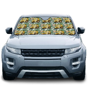 Discover Tractor front loader with blossom flowers Car Sun Shades