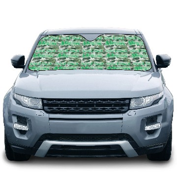 Discover Thrift Store Addict green camo Car Sun Shades