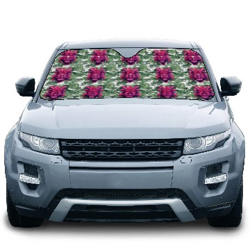 Discover Ancient Aztec Mask in magenta Car Sun Shades