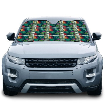 Discover Tropical Foliage Watercolor Paradise Car Sun Shades