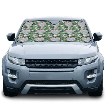 Discover Gingerbread heart shape blue white Bavarian style Car Sun Shades