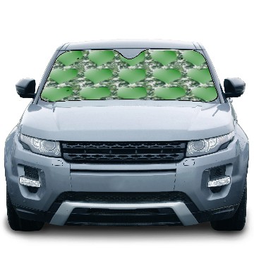Discover Green Cute Heart Icon Car Sun Shades