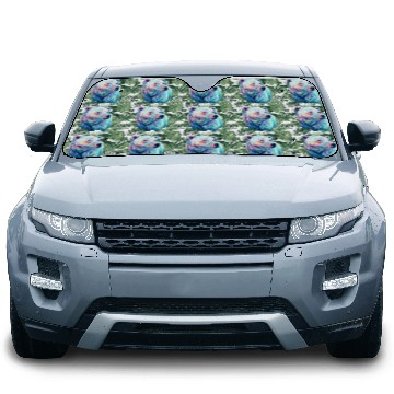 Discover Polar Bear Roar in Winter Wonderland Watercolor Car Sun Shades