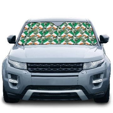Discover Flags of Ireland crossed Car Sun Shades