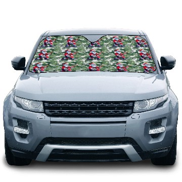 Discover Rocking Santa 8-Bit Pixel Art Car Sun Shades