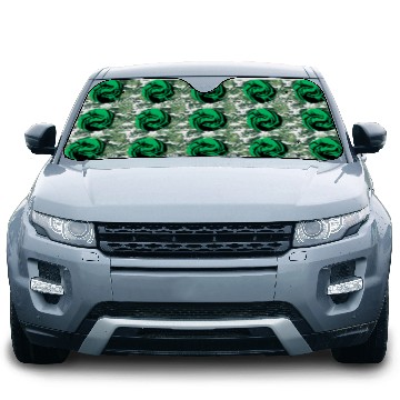 Discover tow Dragonball in circle green and black Car Sun Shades