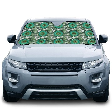 Discover Mandala blue gold black with hearts Car Sun Shades