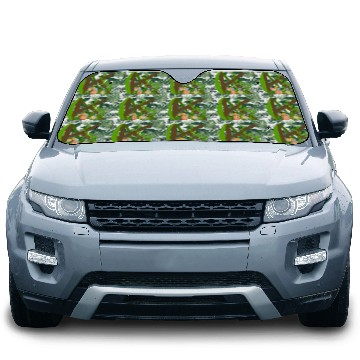 Discover Capital letter K monogram and wildflowers Car Sun Shades