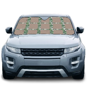 Discover Brown Classic Checkered Big Checkerboard Car Sun Shades