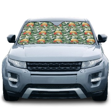 Discover Faith can move mountains, retro sunset design Car Sun Shades