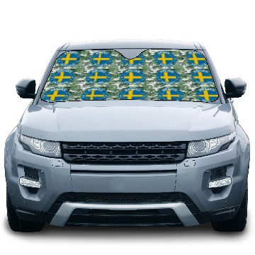 Discover Sweden Flag Round Circle Emblem Car Sun Shades