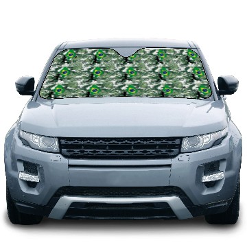 Discover Brazil flag woman running Car Sun Shades