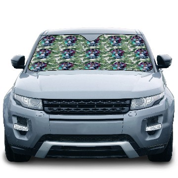 Discover Viking Penguin Warrior Under Northern Lights Car Sun Shades