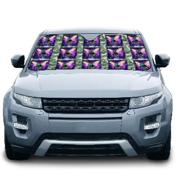 Discover A bee cyberpunk-style with glowing neon stripes Car Sun Shades