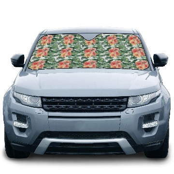 Discover Vibrant Hibiscus Blooms Art Design Car Sun Shades
