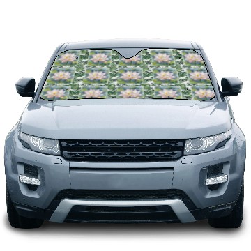 Discover Serene Water Lily Floral Print Car Sun Shades