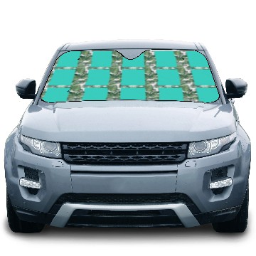 Discover Turquoise Green-Blue Solid Color Car Sun Shades