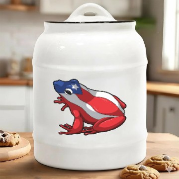 Discover Puerto Rican Coqui Frog - Puerto Rico Ceramic Cookie Jars